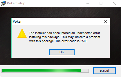 What is Error Code: 2503?